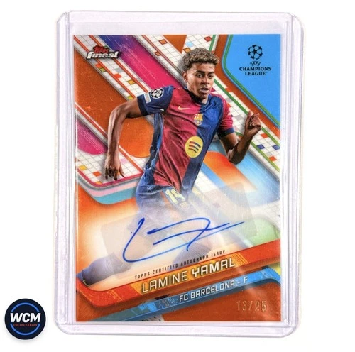 Lamine Yamal 2024 Topps Finest Orange Refractor /25