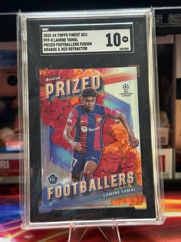Lamine Yamal 2023 Topps Finest Orange/Red