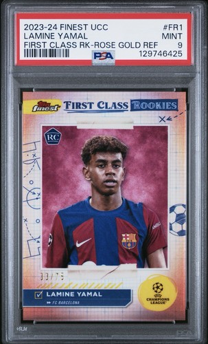 Lamine Yamal 2023 Topps Finest Oro Rosa Refractor /75