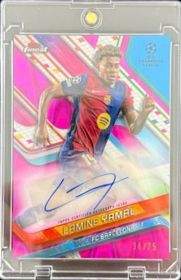 Lamine Yamal 2024 Topps Finest Pink /75