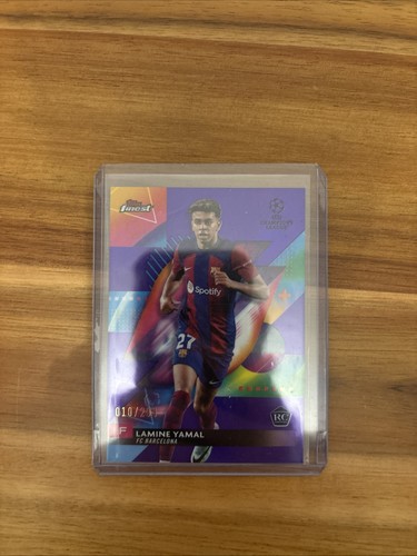 Lamine Yamal 2023 Topps Finest Purple /299