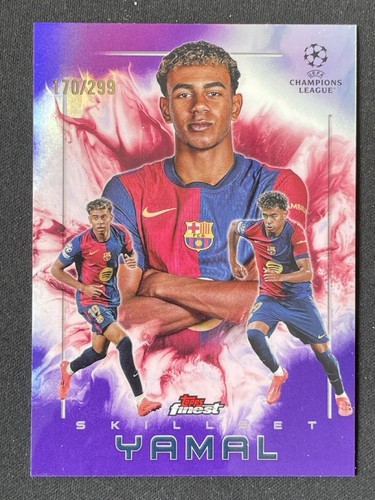 Lamine Yamal 2024 Topps Finest Purple /299