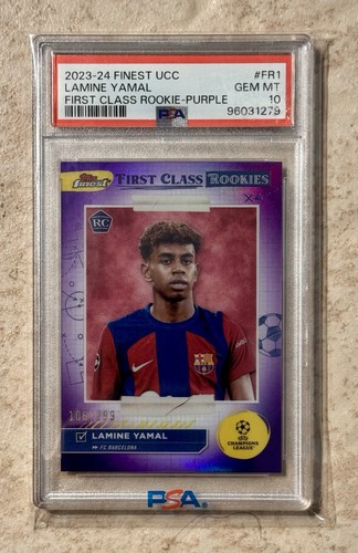 Lamine Yamal 2023 Topps Finest Purple /299