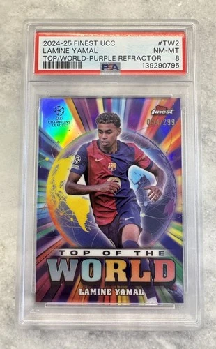 Lamine Yamal 2024 Topps Finest Purple /299