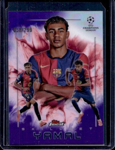 Lamine Yamal 2024 Topps Finest Purple Refractor /299