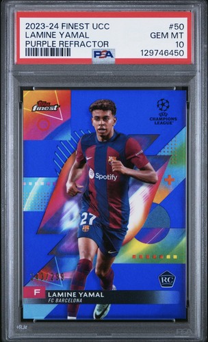 Lamine Yamal 2024 Topps Finest Purple Refractor /299