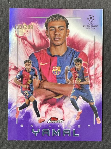 Lamine Yamal 2024 Topps Finest Purple Refractor /299