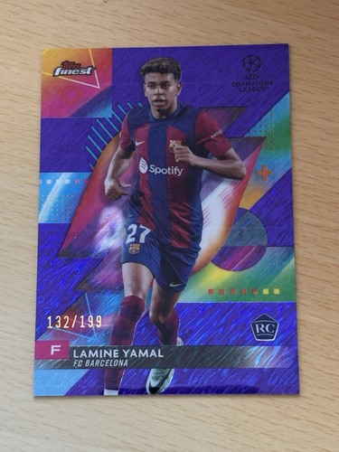 Lamine Yamal 2023 Topps Finest Purple Shimmer /199