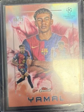 Lamine Yamal 2024 Topps Finest Rose Gold /75
