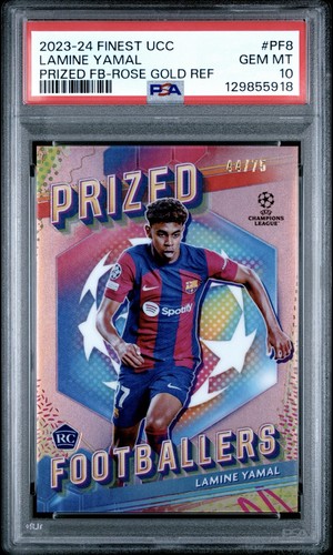 Lamine Yamal 2024 Topps Finest Rose Gold /75