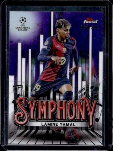 Lamine Yamal 2024 Topps Finest UEFA Purple Refractor /299