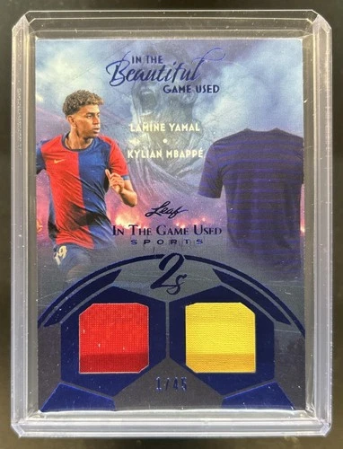 Lamine Yamal / Kylian Mbappe 2025 Leaf In the Game Used /45