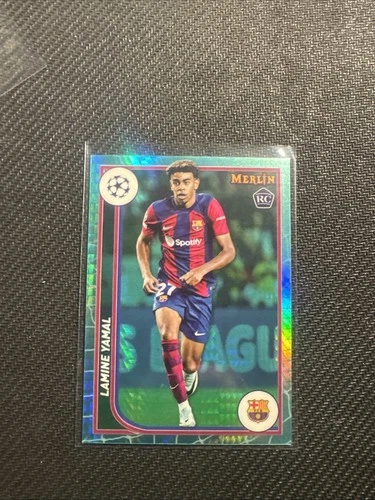 Lamine Yamal 2023 Topps Merlin Chrome Aqua Prism #27