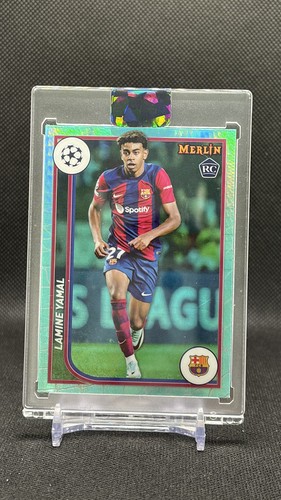 Lamine Yamal 2024 Topps Merlin Chrome Aqua Refractor