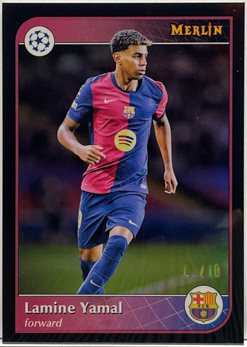 Lamine Yamal 2024 Topps Merlin Chrome Black 2/10