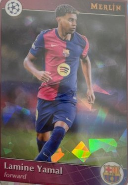 Lamine Yamal 2025 Topps Merlin Chrome Cracked Ice