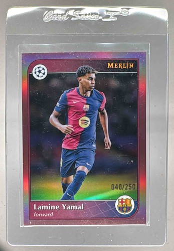 Lamine Yamal 2024 Topps Merlin Chrome Gold Pink Refractor /250