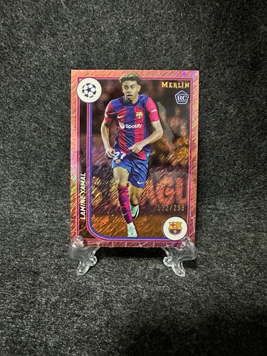Lamine Yamal 2023 Topps Merlin Chrome Gold Pink Shimmer /299