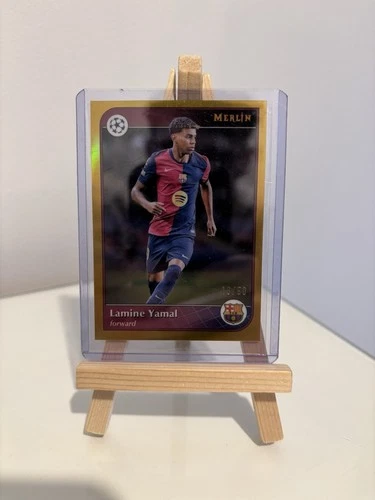 Lamine Yamal 2024 Topps Merlin Chrome Gold Refractor /50