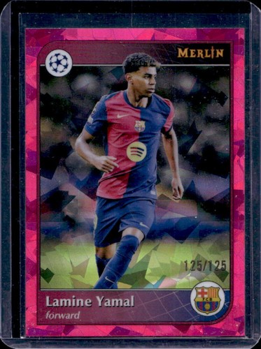 Lamine Yamal 2024 Topps Merlin Chrome Magenta Atomic Refractor /125