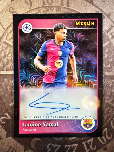 Lamine Yamal 2024 Topps Merlin Chrome Nero Mojo Rifrattore /10