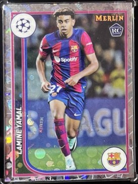 Lamine Yamal 2023 Topps Merlin Chrome Retro Refractor