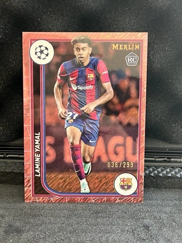 Lamine Yamal 2023 Topps Merlin Chrome Rose Gold Shimmer /299