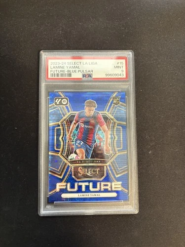 Lamine Yamal 2023 Panini Merlin Chrome Sapphire Blue