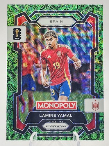 Lamine Yamal 2026 Panini Monopoly Prizm Copa Mundial de la FIFA 2026 Green Wave