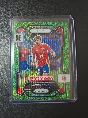 Lamine Yamal 2026 Panini Monopoly Prizm Copa Mundial FIFA Green Wave /15