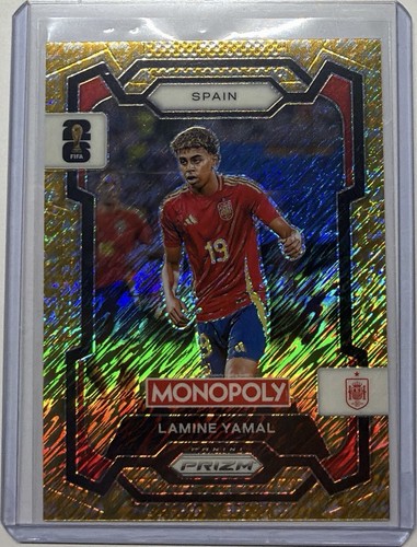 Lamine Yamal 2026 Panini Monopoly Prizm Copa Mundial FIFA Oro /500