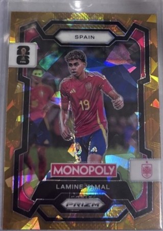 Lamine Yamal 2026 Panini Monopoly Prizm FIFA World Cup Gold Cracked Ice