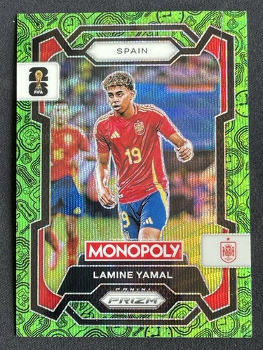 Lamine Yamal 2026 Panini Monopoly Prizm FIFA World Cup Green Wave /41