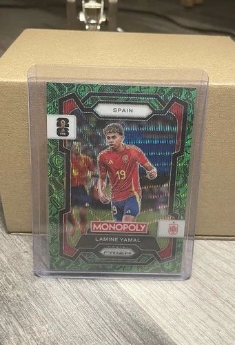 Lamine Yamal 2022 Panini Monopoly Prizm World Cup Green