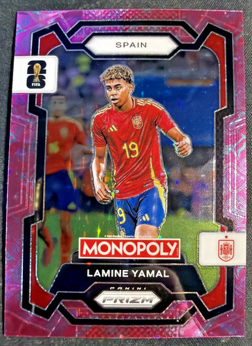 Lamine Yamal 2026 Panini Monopoly Prizm World Cup Pink Stars