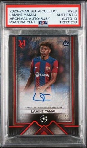 Lamine Yamal 2023 Topps Museum Collection Ruby /25