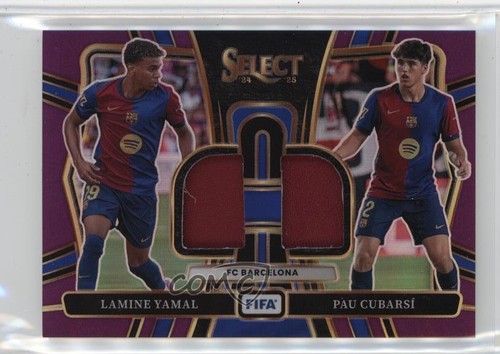 Lamine Yamal / Pau Cubarsi 2024 Panini Select FIFA Purple Prizm 43/49