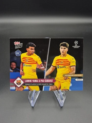 Lamine Yamal & Pau Cubarsi 2023 Topps Now UCL #114