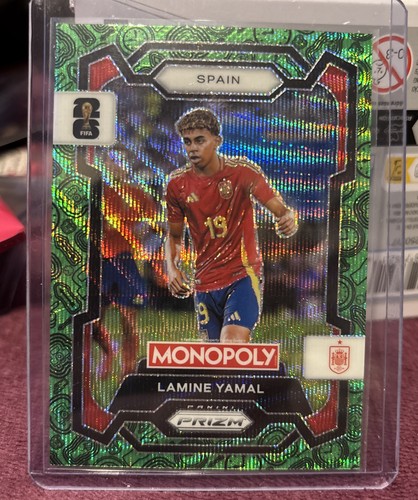 Lamine Yamal 2026 Panini Prizm Green Wave Refractor