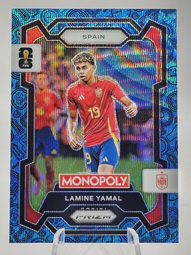 Lamine Yamal 2026 Panini Prizm Monopoly Copa Mundial de la FIFA 2026 Blue Wave Prizm
