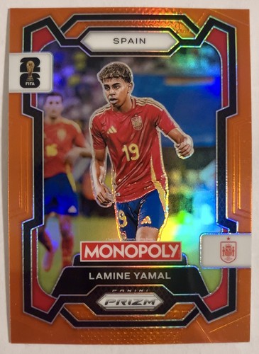 Lamine Yamal 2026 Panini Prizm Monopoly FIFA World Cup Orange Prizm /149