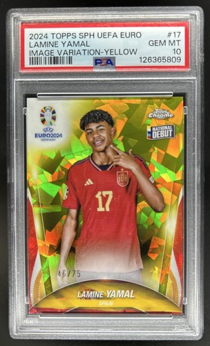 Lamine Yamal 2024 Topps Sapphire Yellow /75