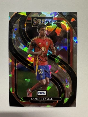 Lamine Yamal 2024 Panini Select Cracked Ice Prizm