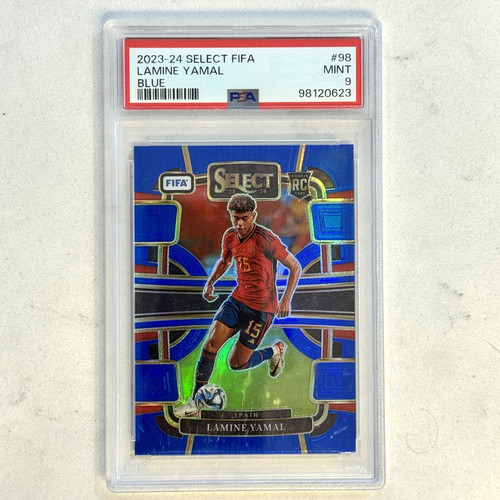 Lamine Yamal 2023 Panini Select FIFA Fútbol Azul Prizm