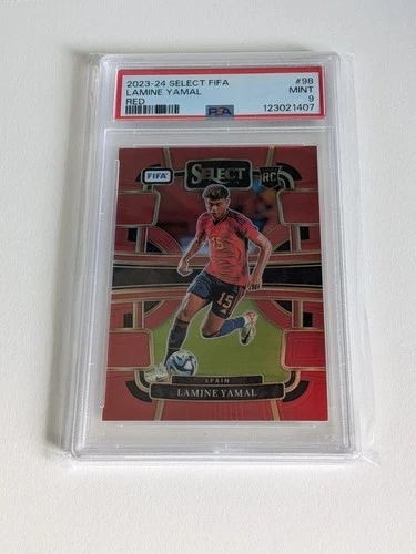 Lamine Yamal 2023 Panini Select FIFA Red Prizm #98