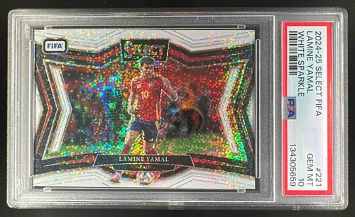 Lamine Yamal 2024 Panini Select FIFA White Sparkle #221