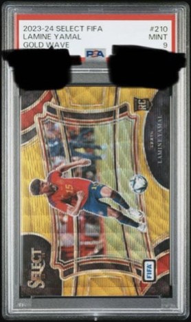 Lamine Yamal 2023 Panini Select Gold Wave Prizm /10