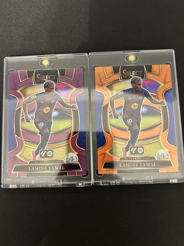 Lamine Yamal 2025 Panini Select Orange and Purple /75 and /125