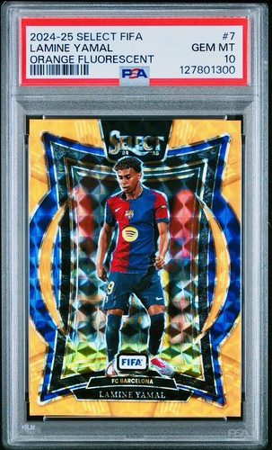 Lamine Yamal 2024 Panini Select Orange Fluorescent Prizm /125