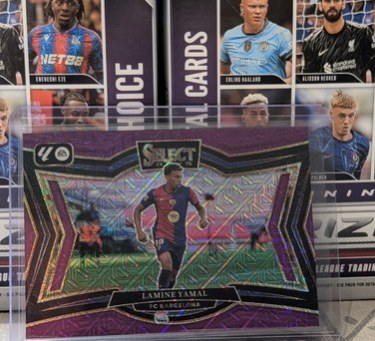 Lamine Yamal 2024 Panini Select Purple Mojo Prizm